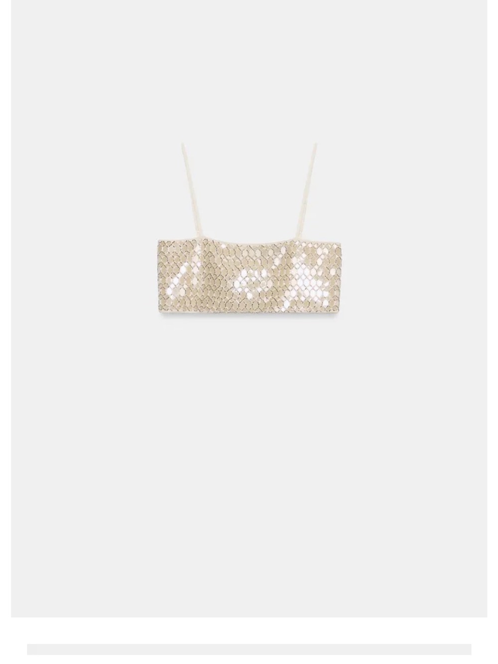 Zara Beaded Crop Top - Size L